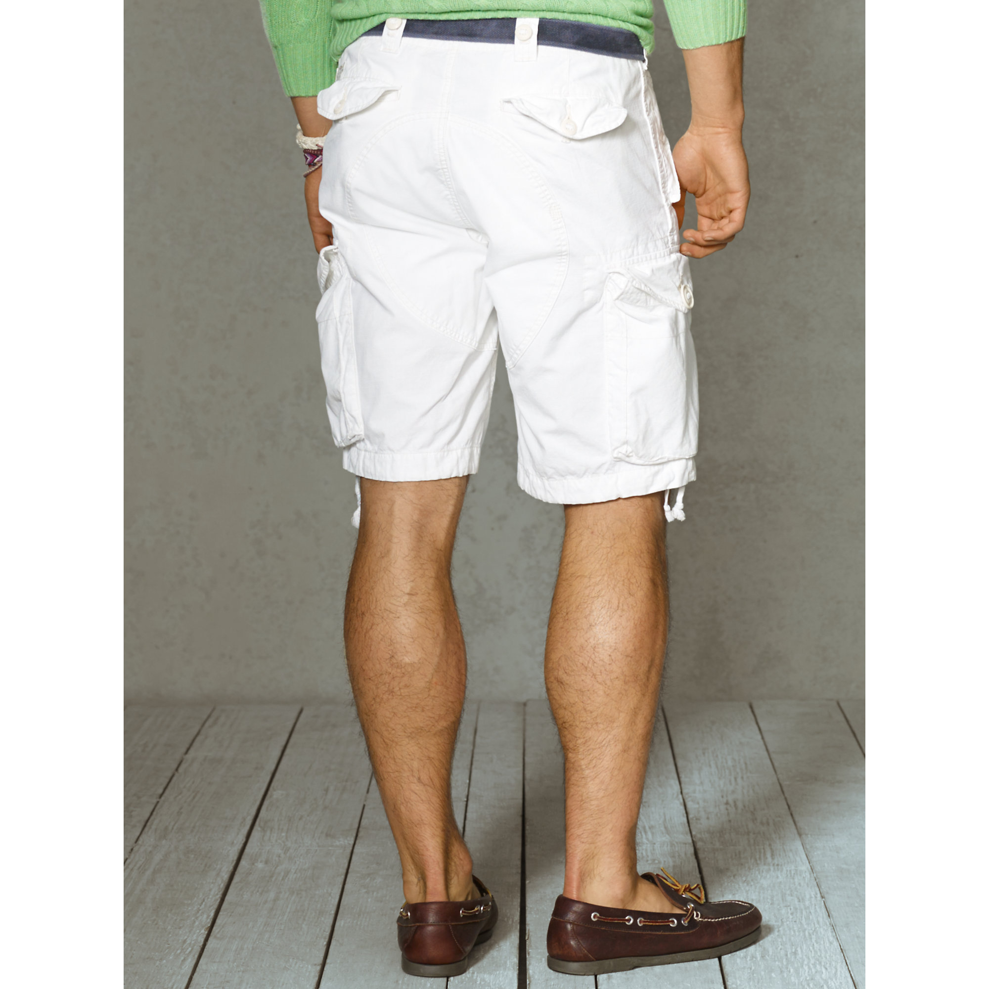 Polo ralph lauren Classic-Fit Cargo Short in White for Men | Lyst