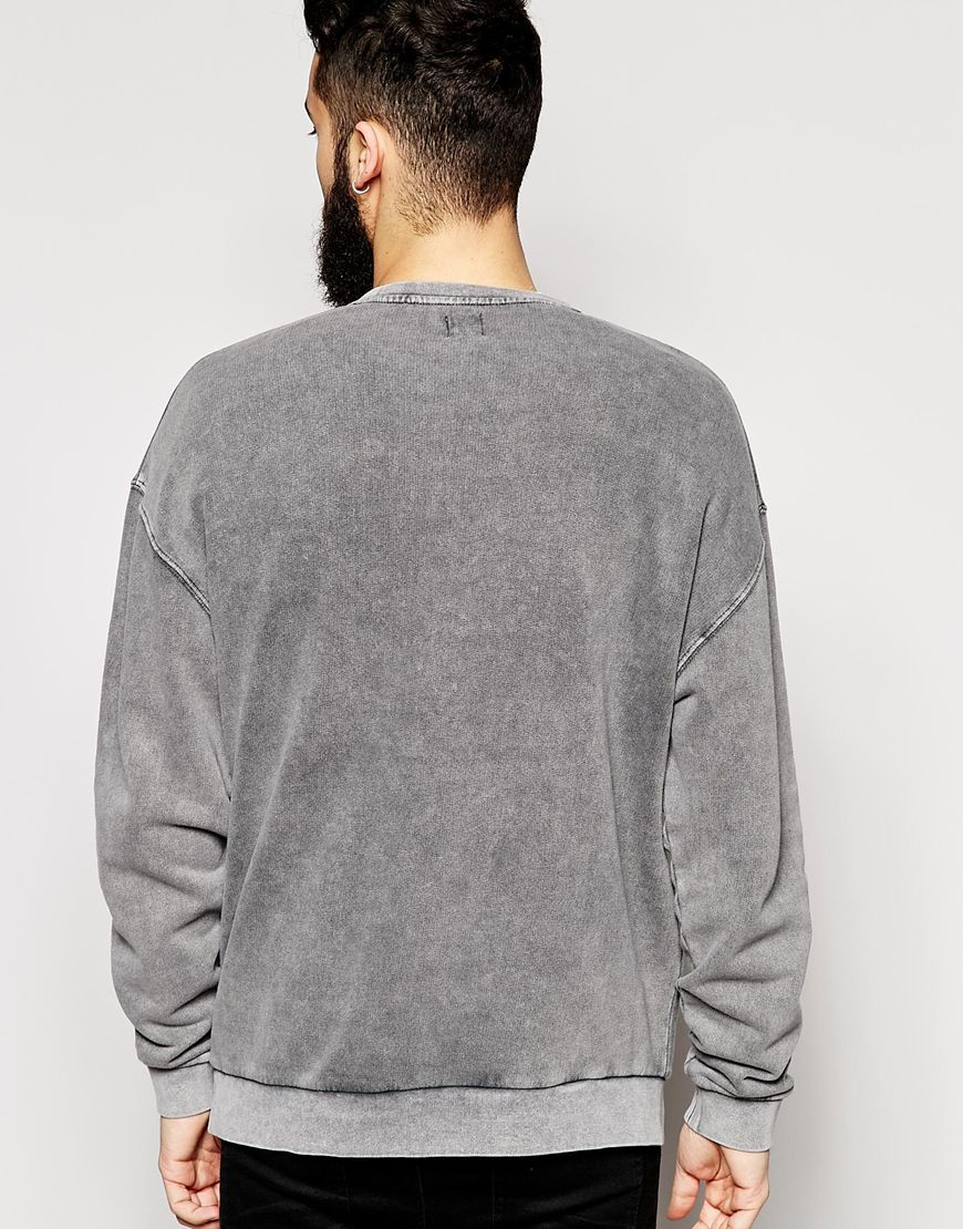 asos grey sweatshirt