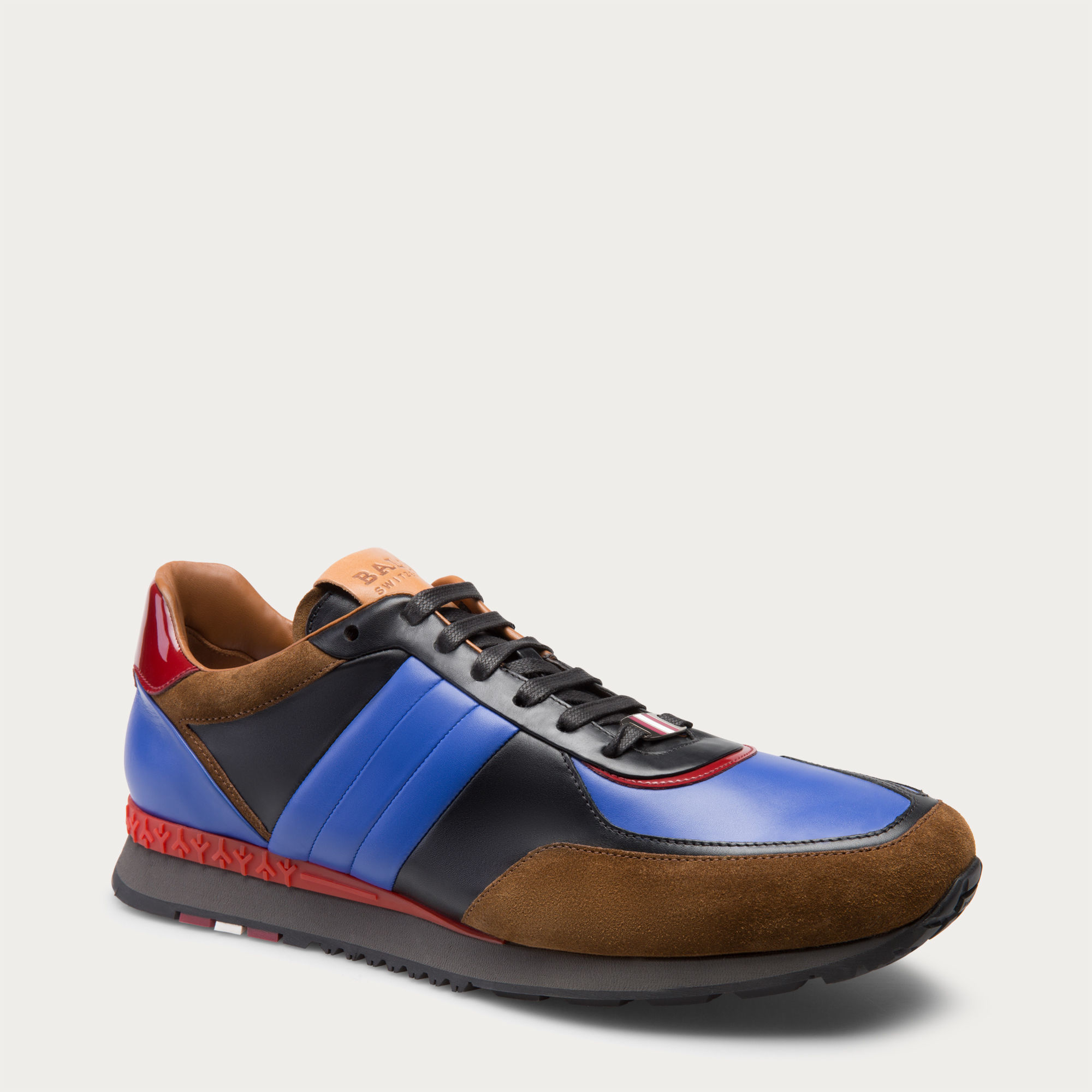 Lyst - Bally Ascar Men ́s Leather Trainer In Black in Blue for Men