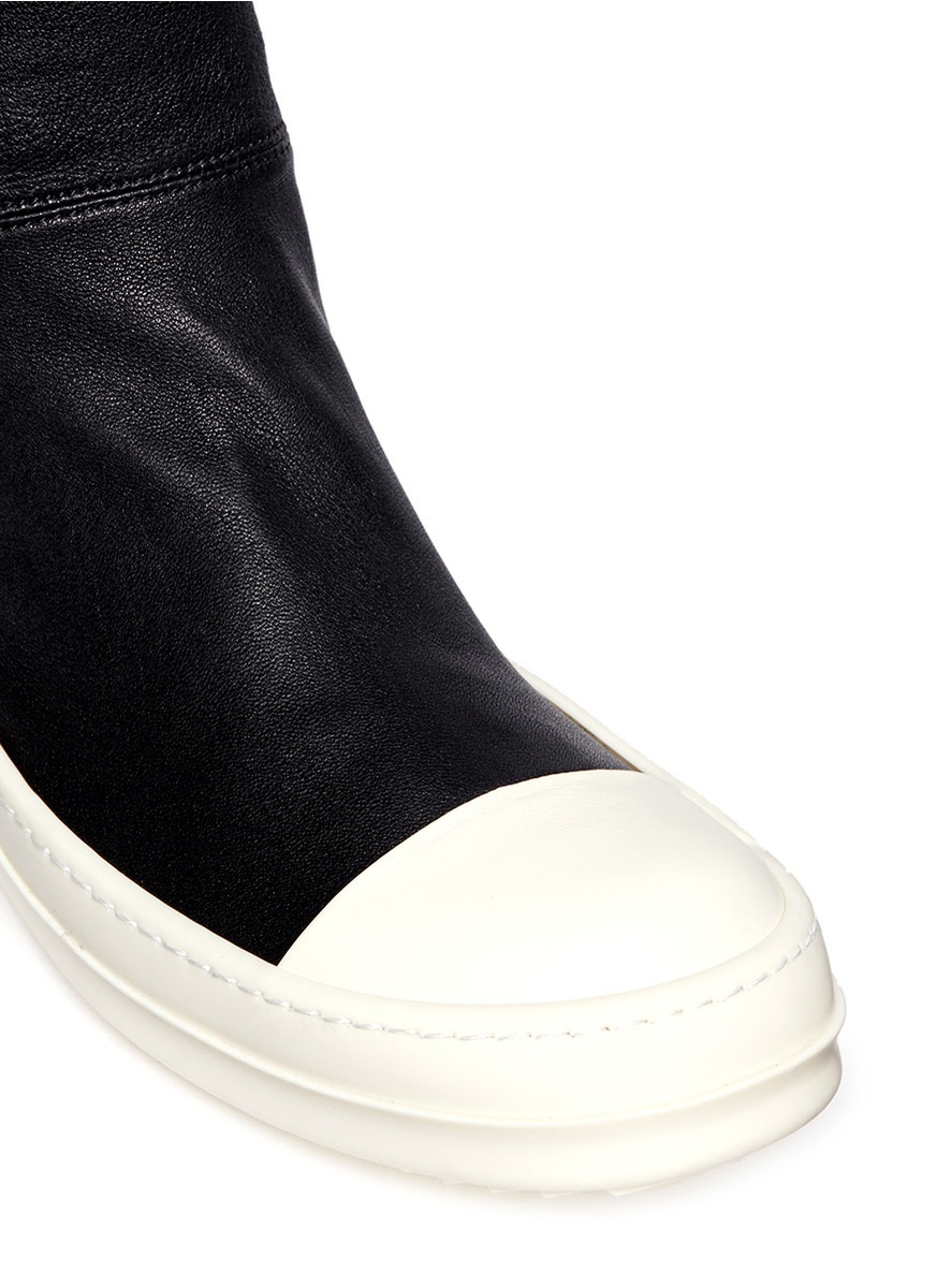 rick owens leather ramones high