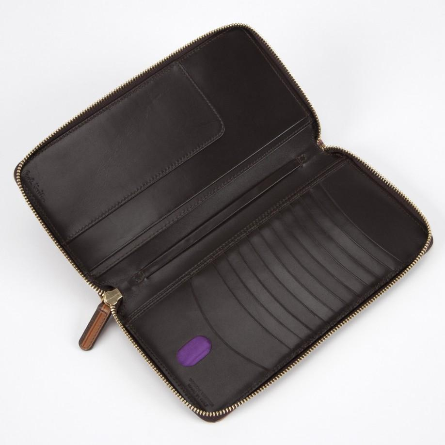Paul Smith Vintage Stripe Leather Travel Wallet In Purple Gray For Men Lyst