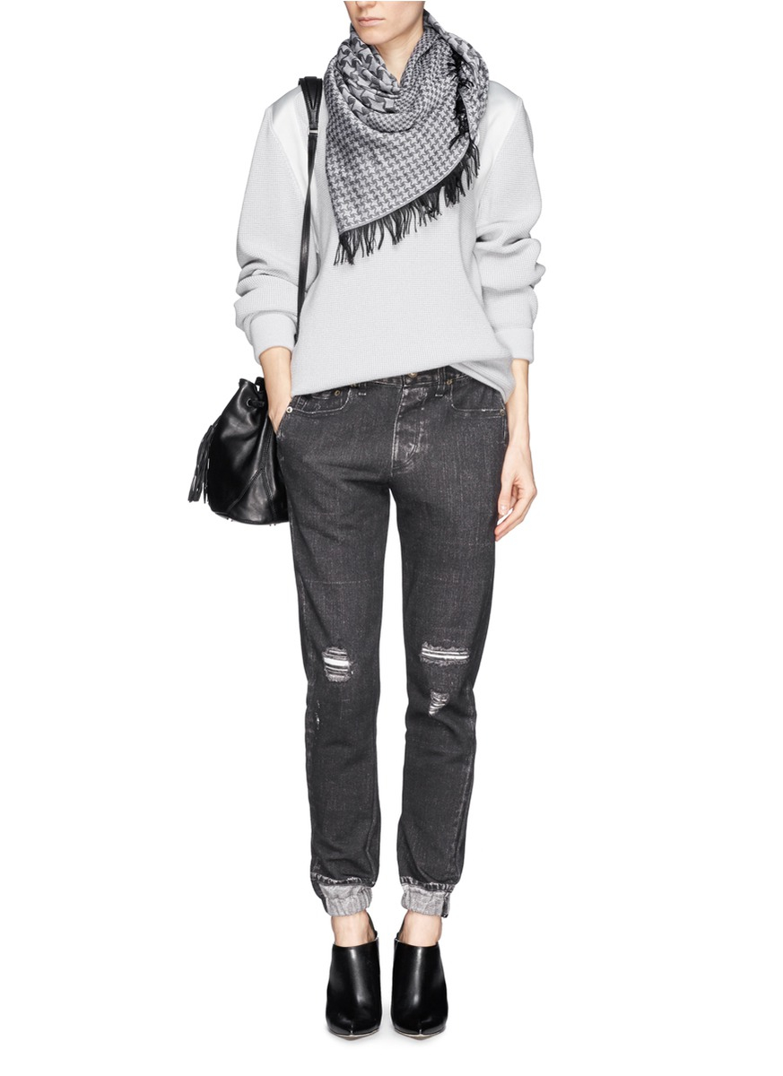 Rag & Bone 'miramar' Print Sweatpants in Black - Lyst