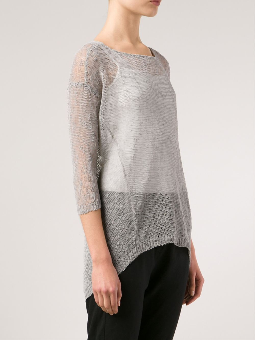 Transit Sheer Sweater in Gray | Lyst