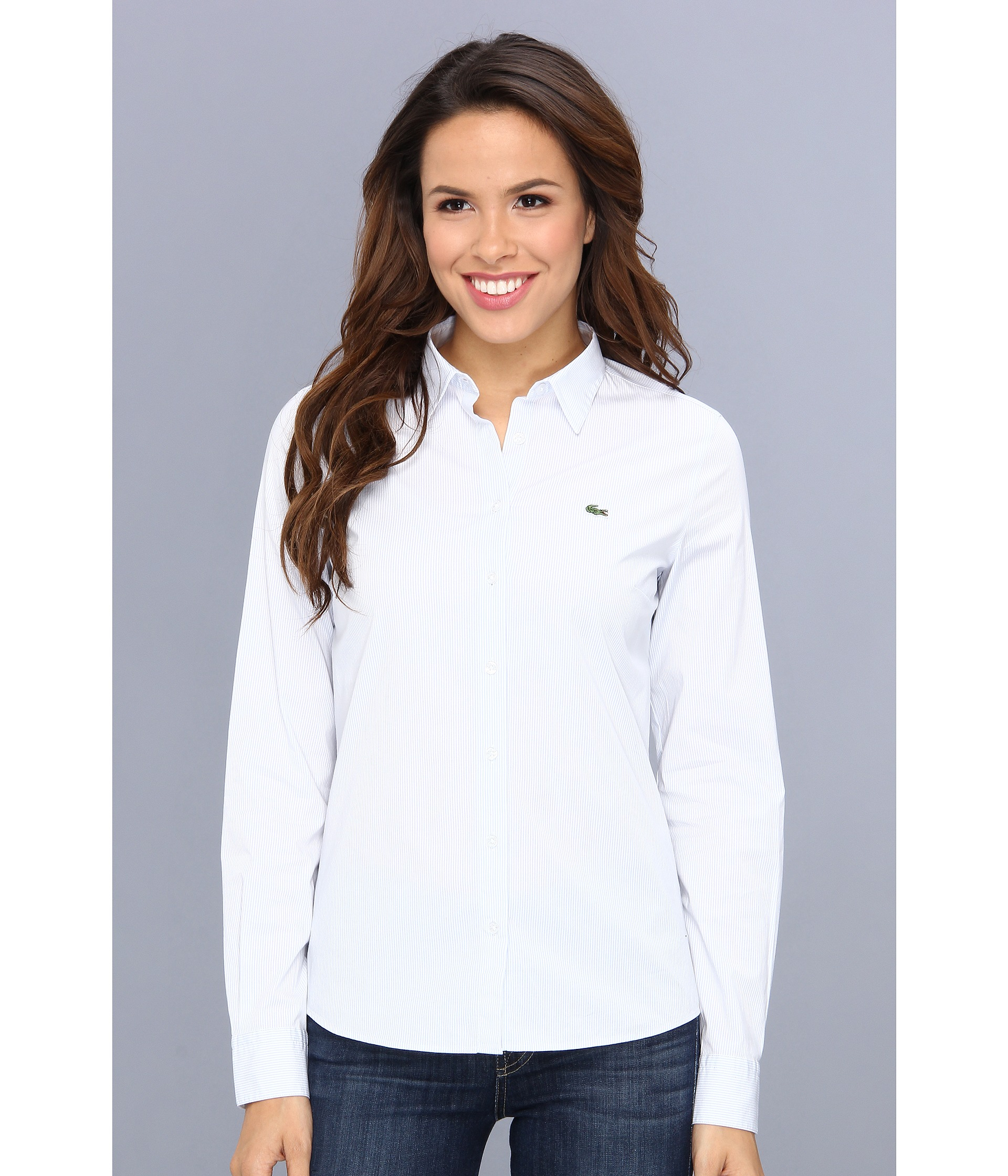 lacoste long sleeve shirt womens