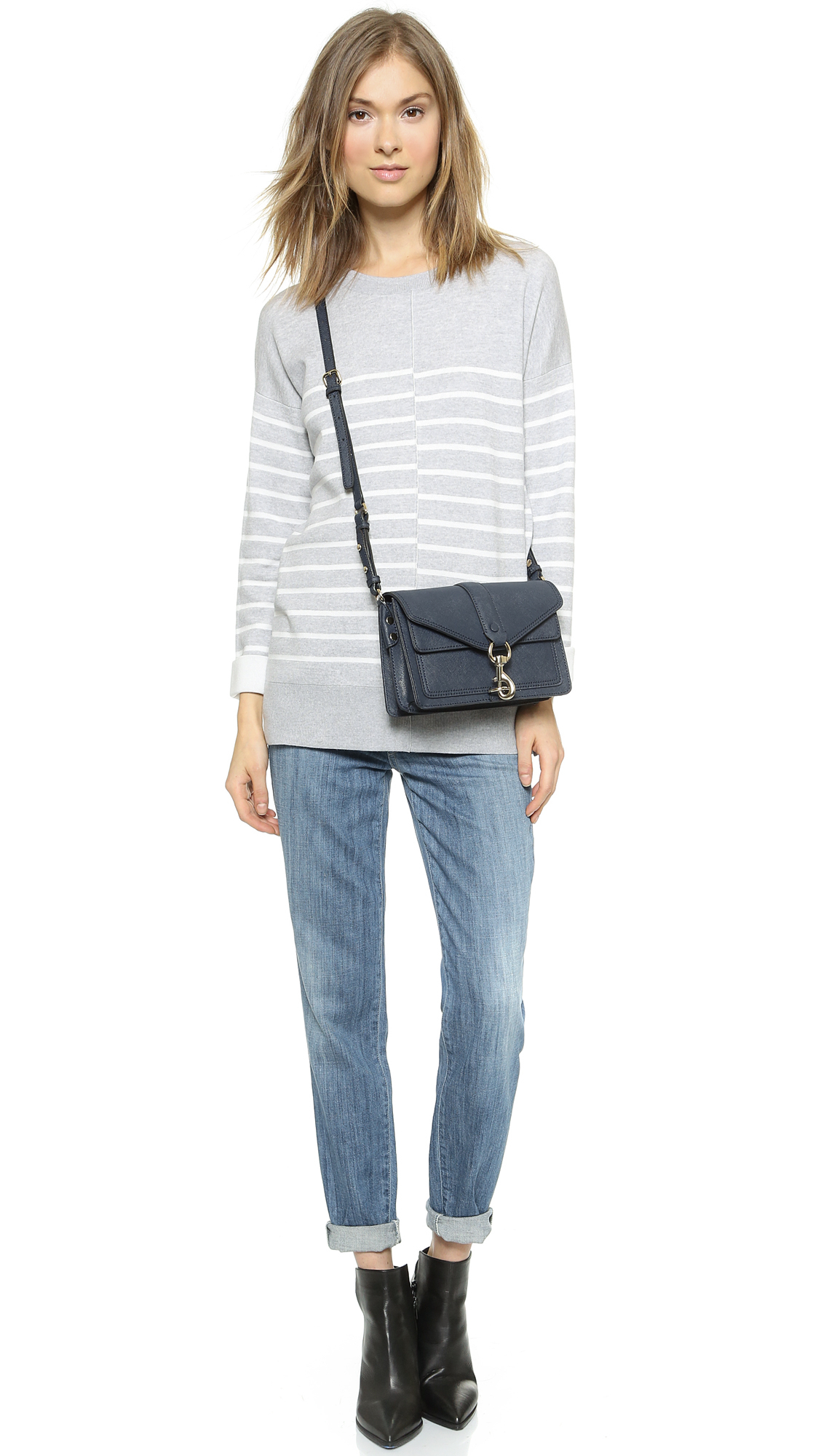 Rebecca Minkoff Hudson Moto Mini Bag Ink In Blue Lyst Gallery Previously Sold At Bop Women S Rebecca Minkoff Mini