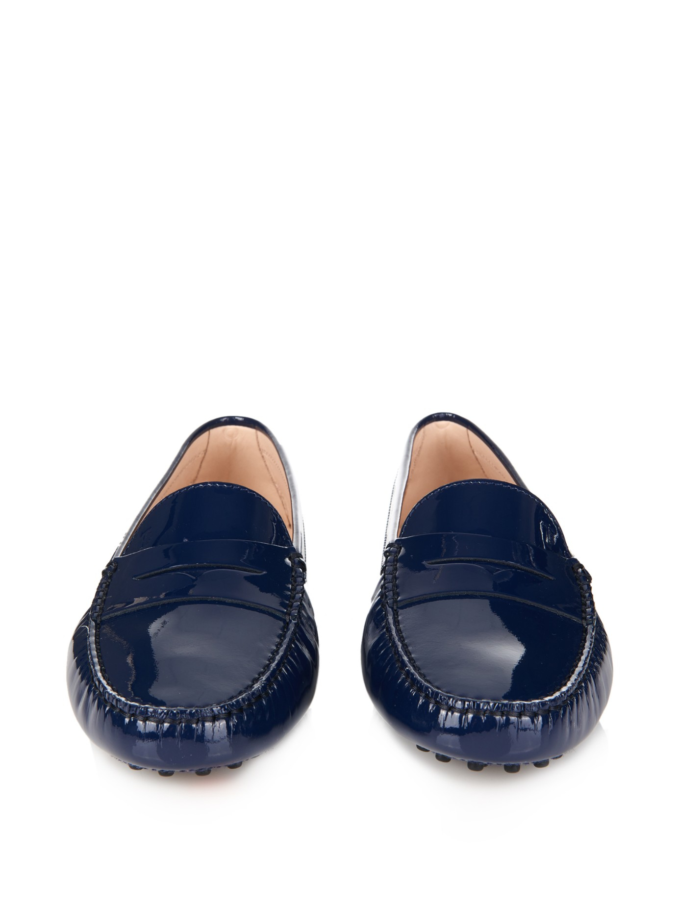 TOD'S: loafers in crocodile print leather - Gnawed Blue