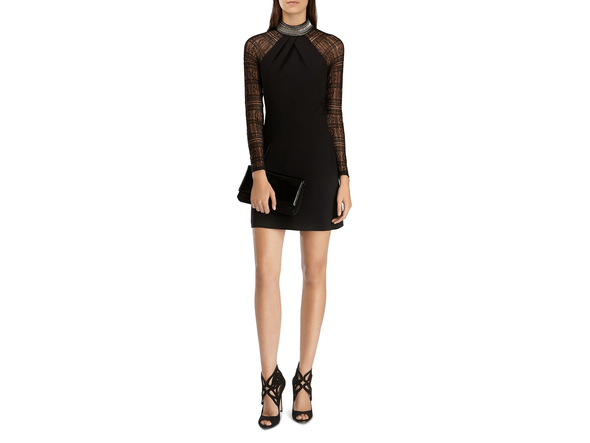 karen millen jewelled neckline dress