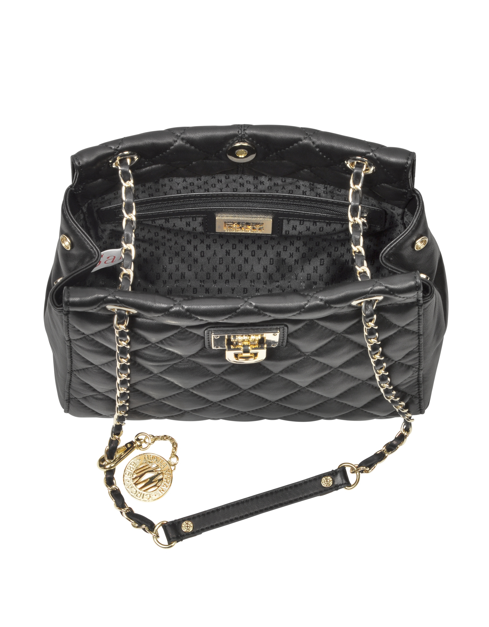 DKNY Gansevoort Quilted Nappa Large Snap Crossbody Bag in Black - Lyst