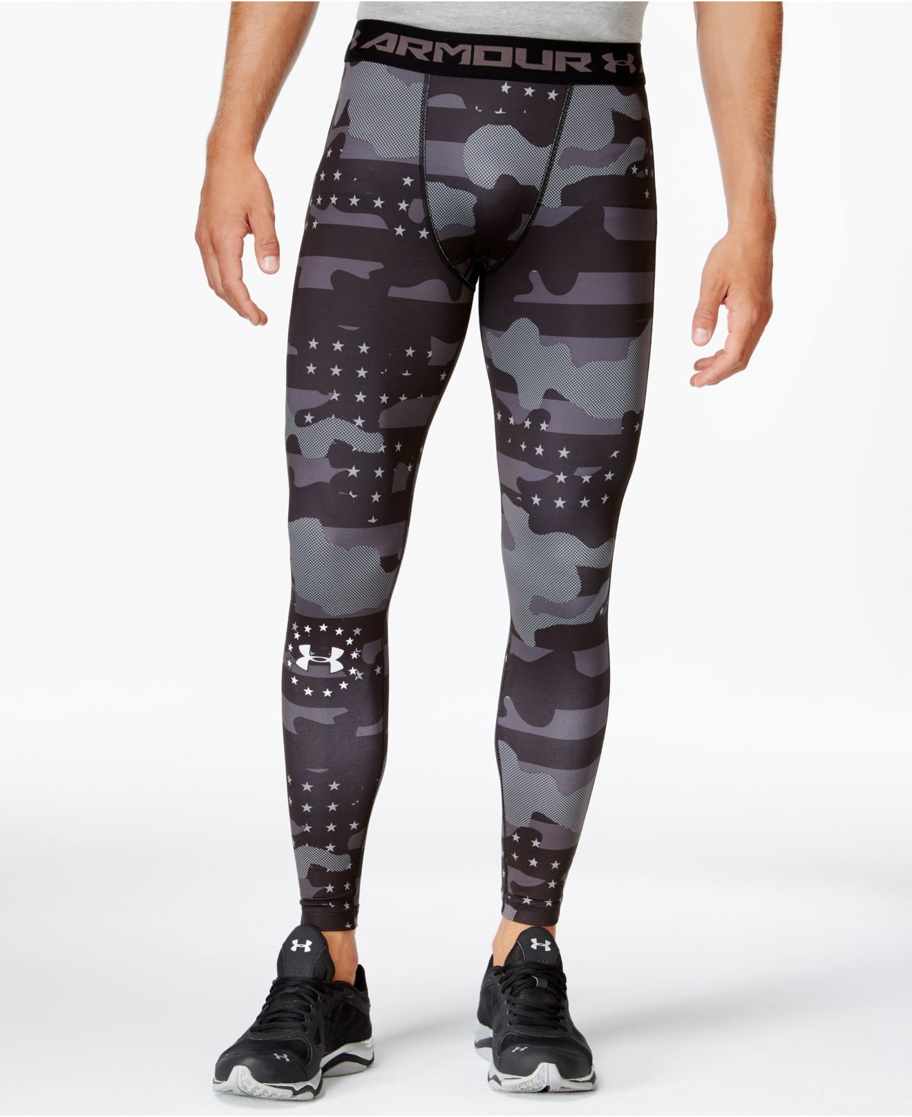 Under Armour HeatGear Armour 3/4 Leggings Black/Grey Camo 1356620