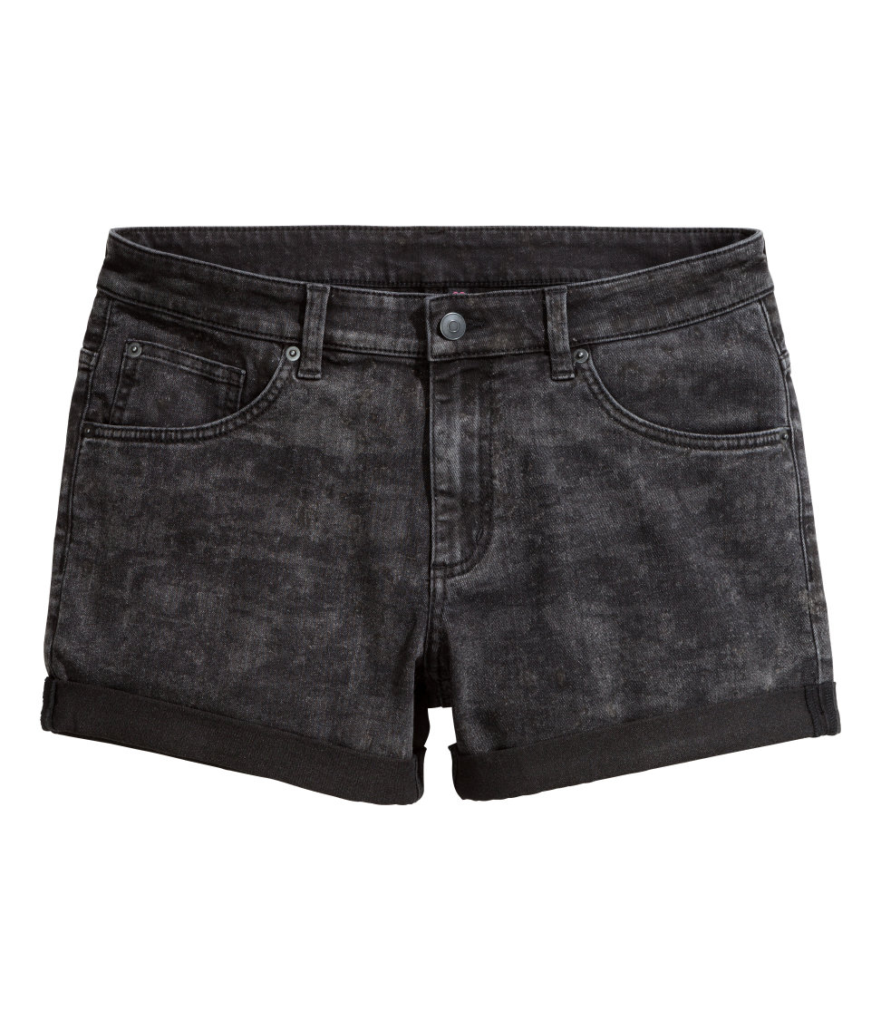 H&m Denim Shorts in Black for Men Lyst