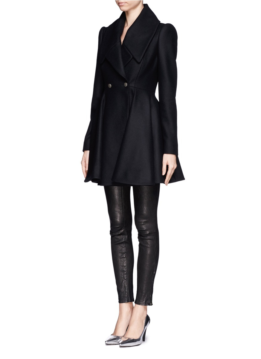 double breasted swing coat