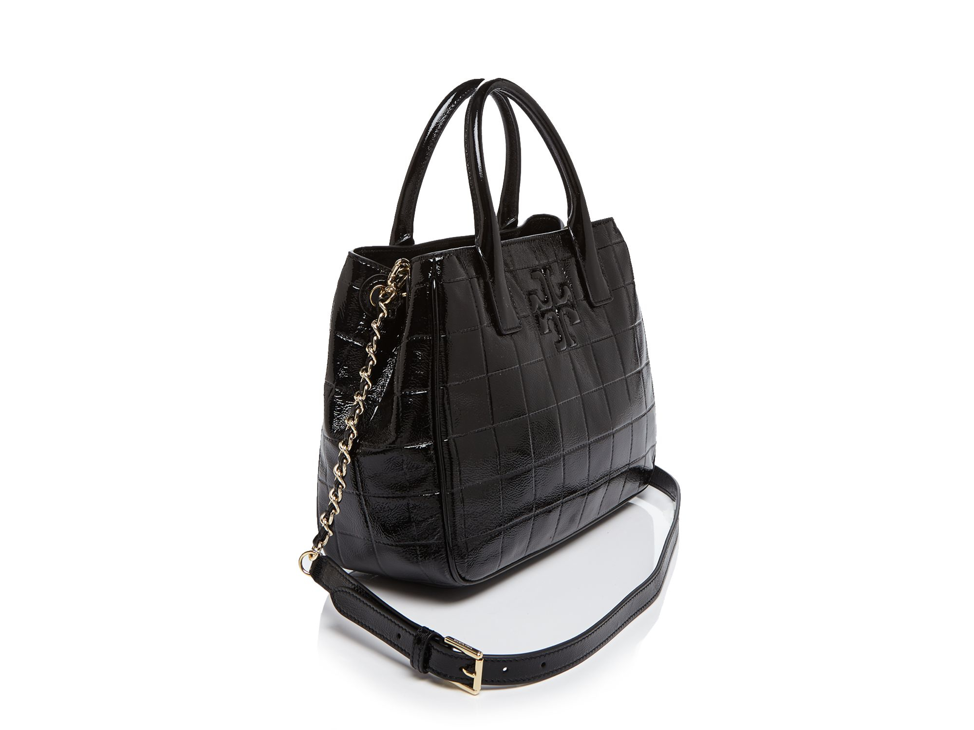 tory burch patent tote