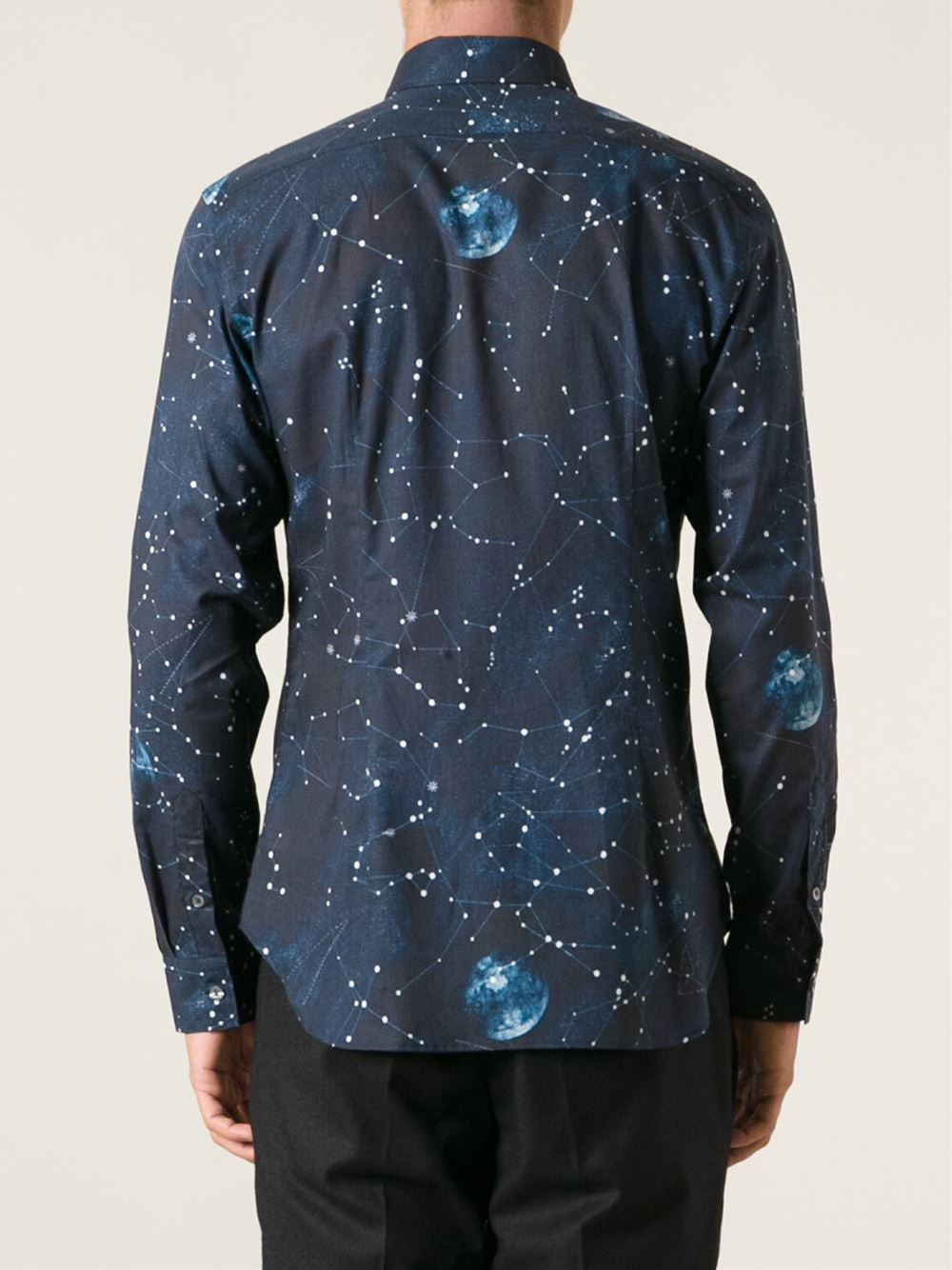 Paul Smith Constellation Print Shirt in Blue for Men - Lyst