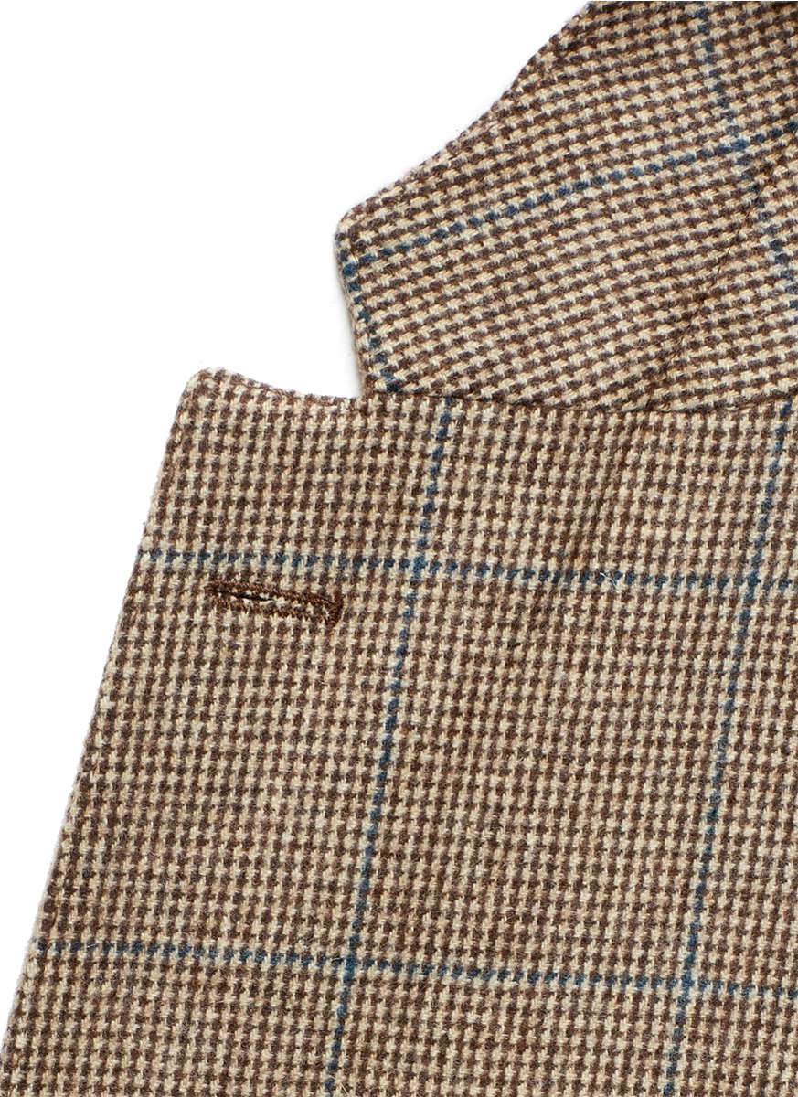 Download Boglioli Windowpane Houndstooth Tweed Check Blazer in ...