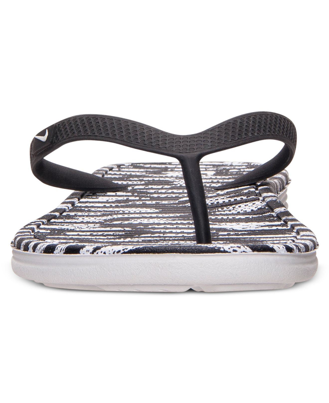 Nike Women's Solarsoft Thong Ii Sandals From Finish Line in Black/White ( White) | Lyst