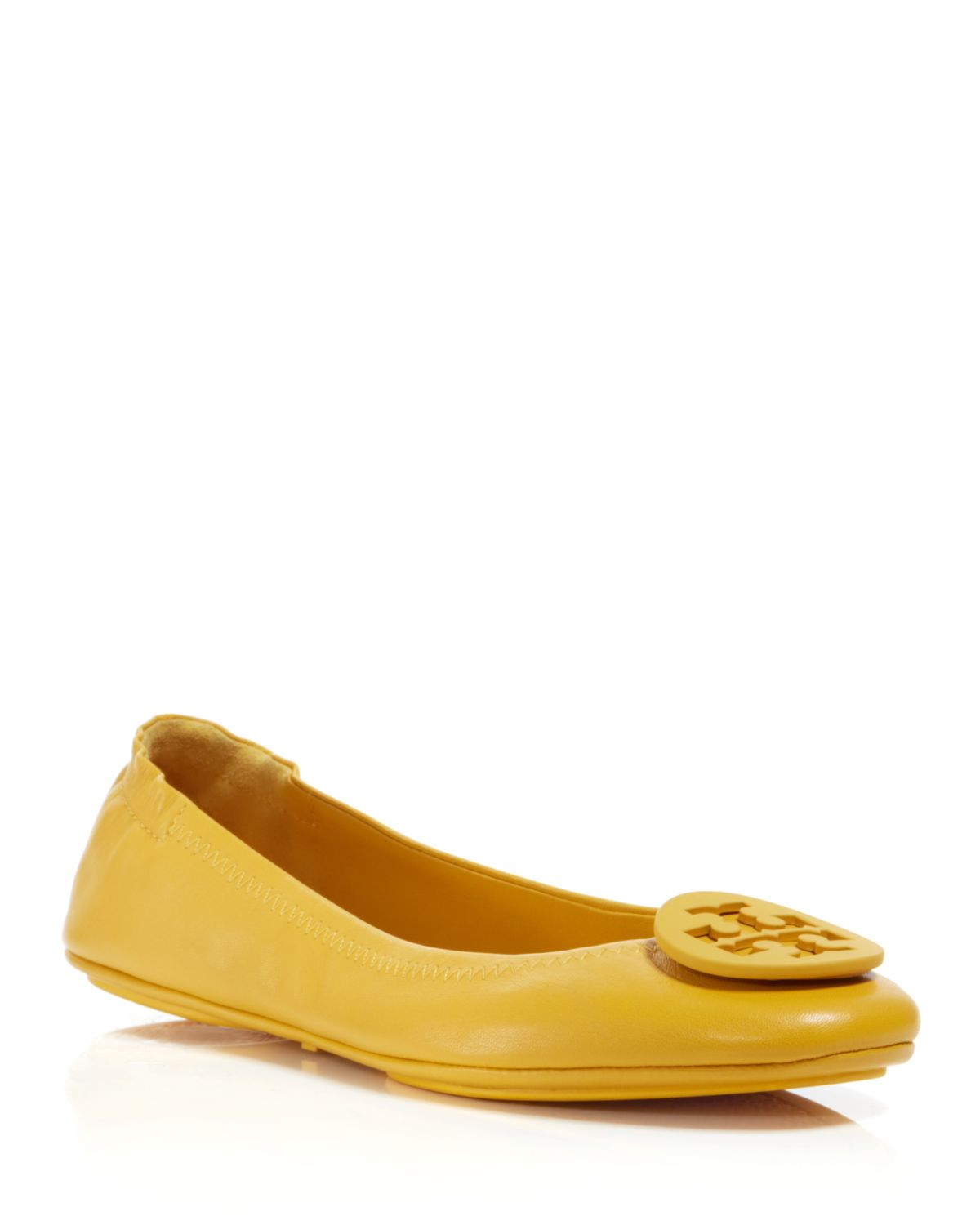 Tory Burch Ballet Flats - Minnie Travel in Yellow | Lyst