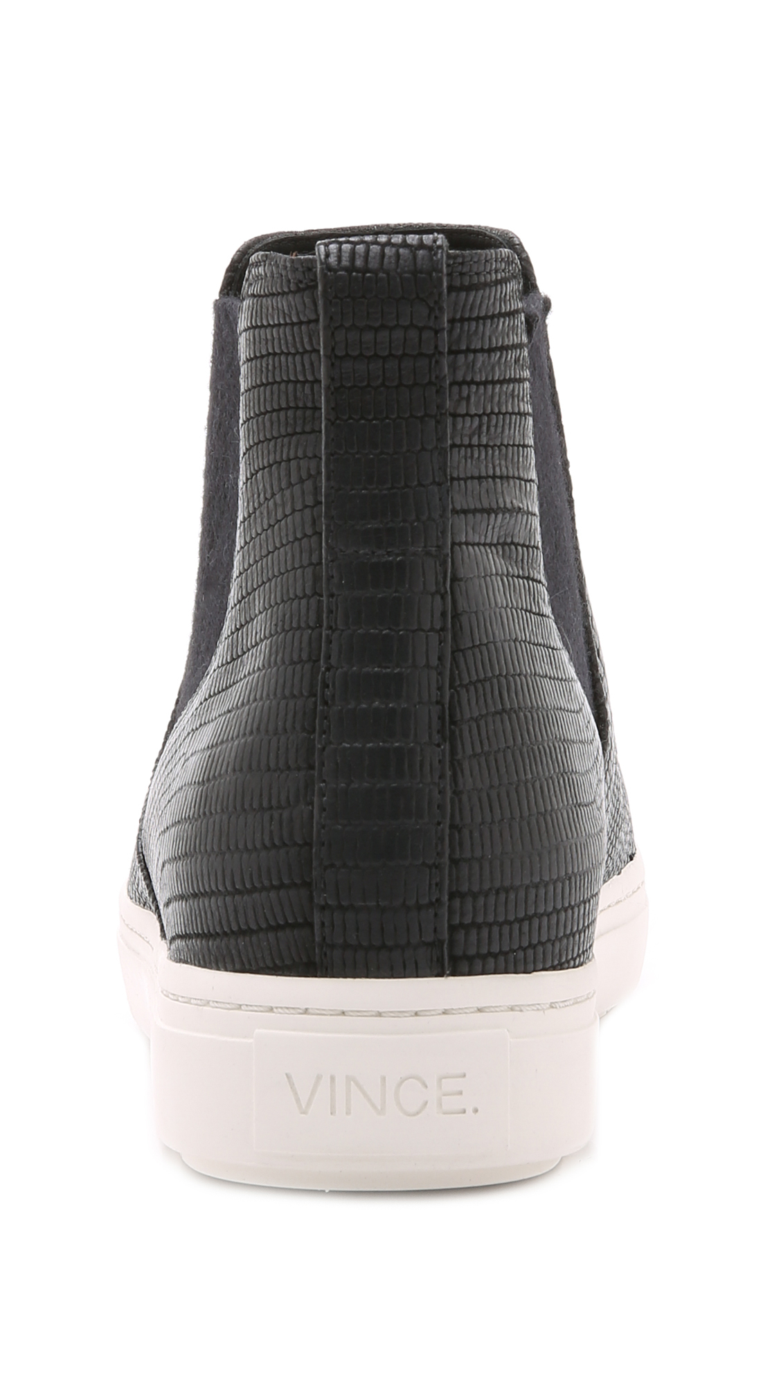 womens black high top slip on sneakers