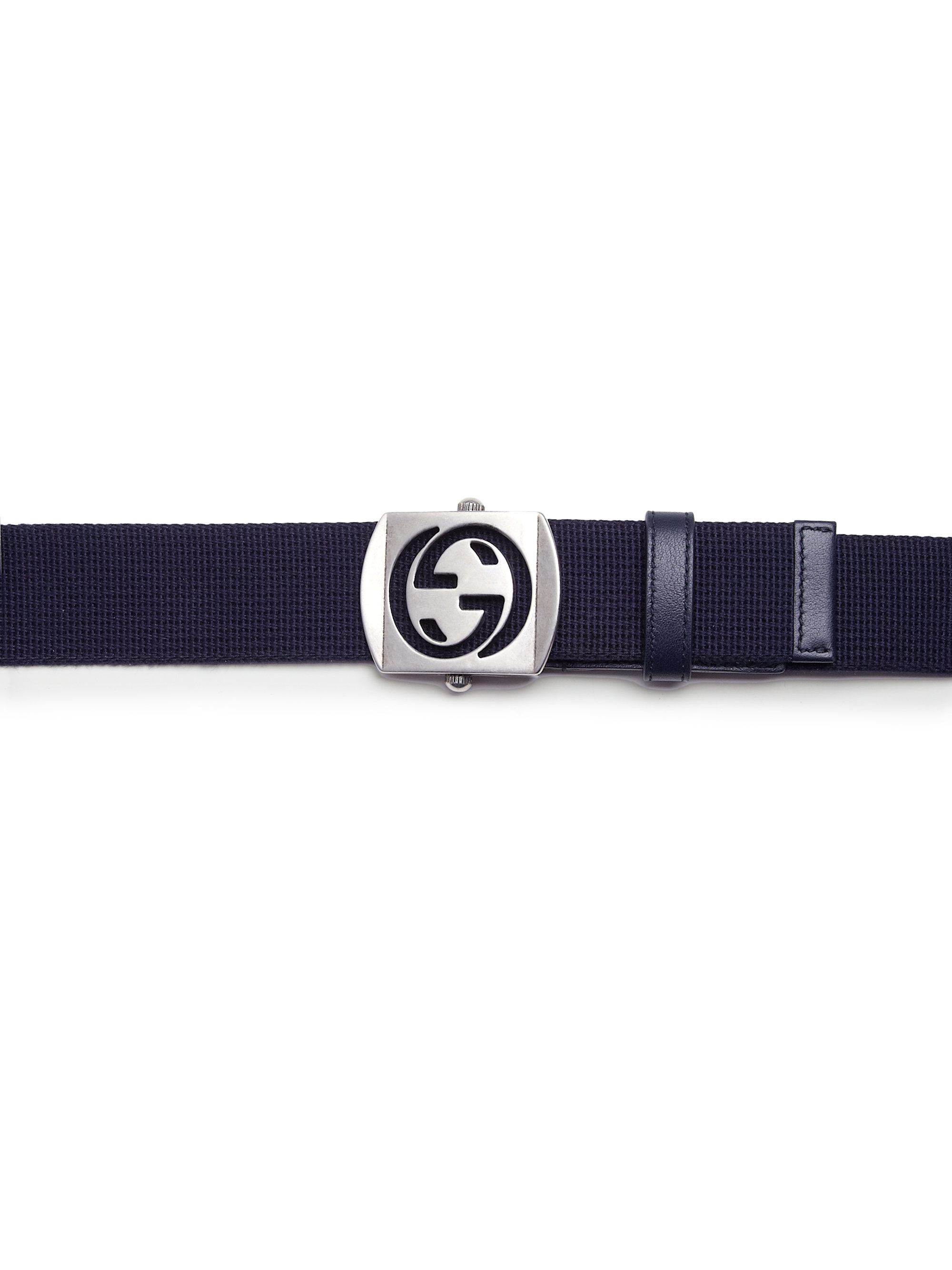 Gucci Logo Buckle Belt in Blue for Men Lyst