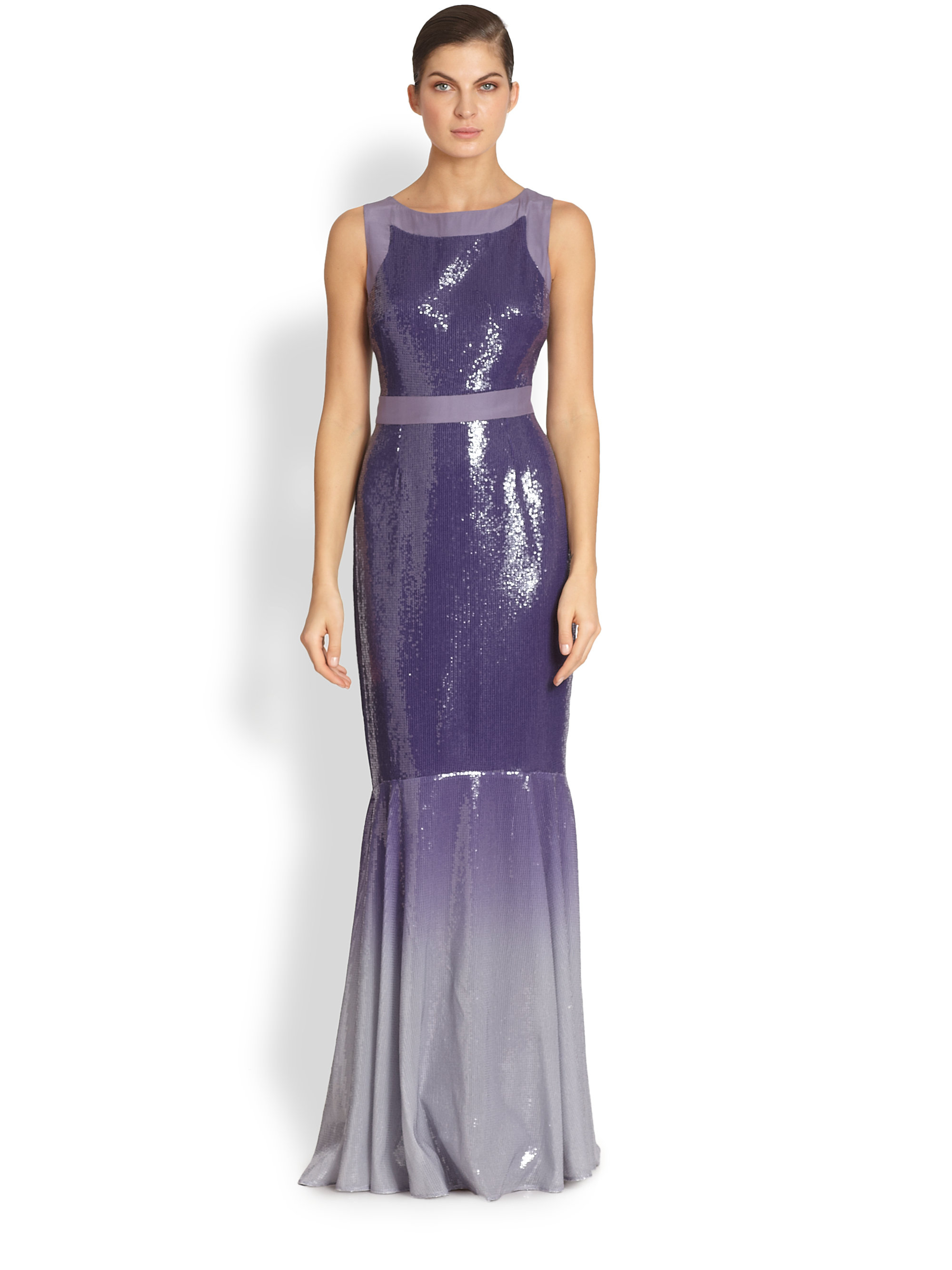 badgley mischka ombre dress