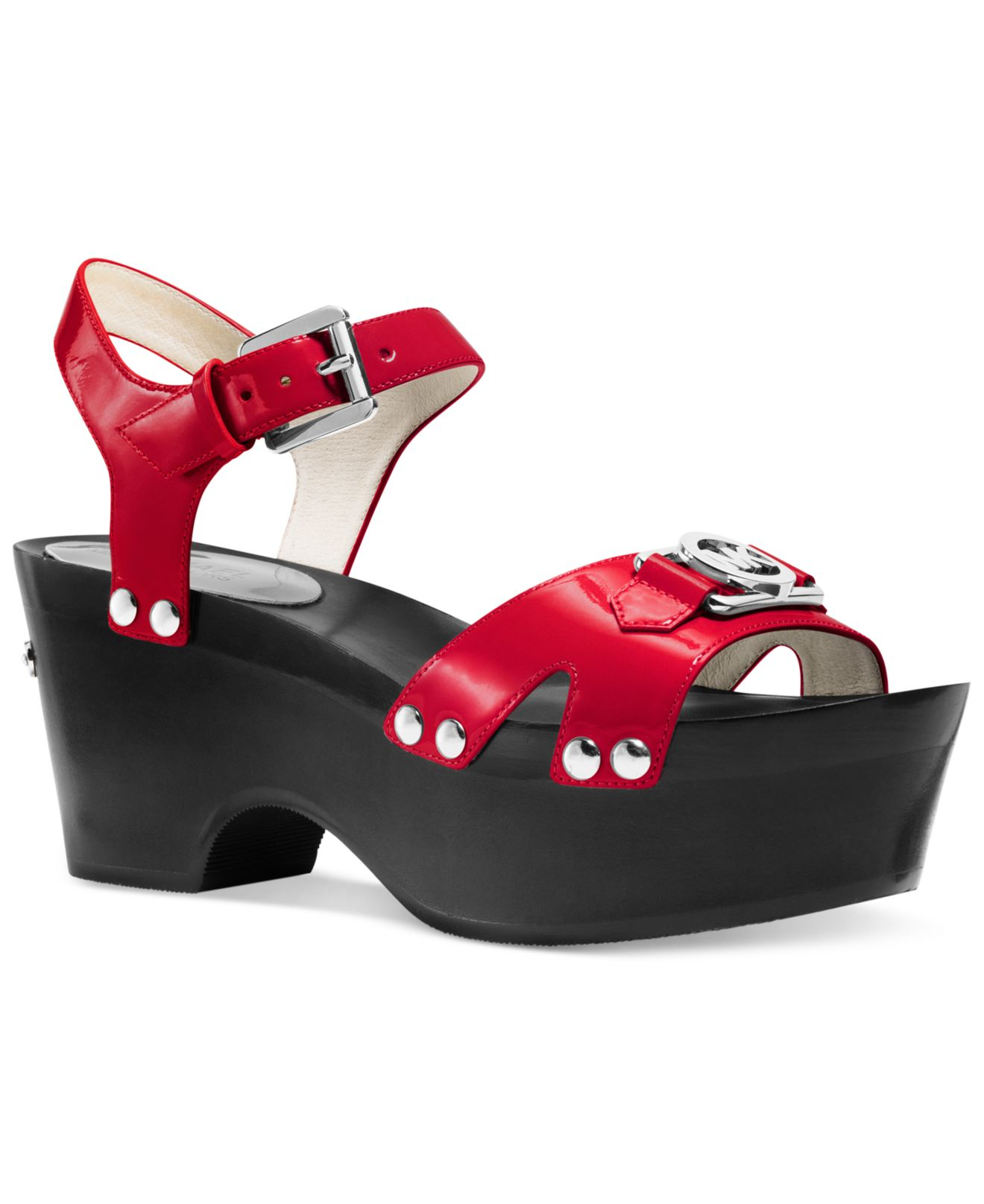 mk red sandals