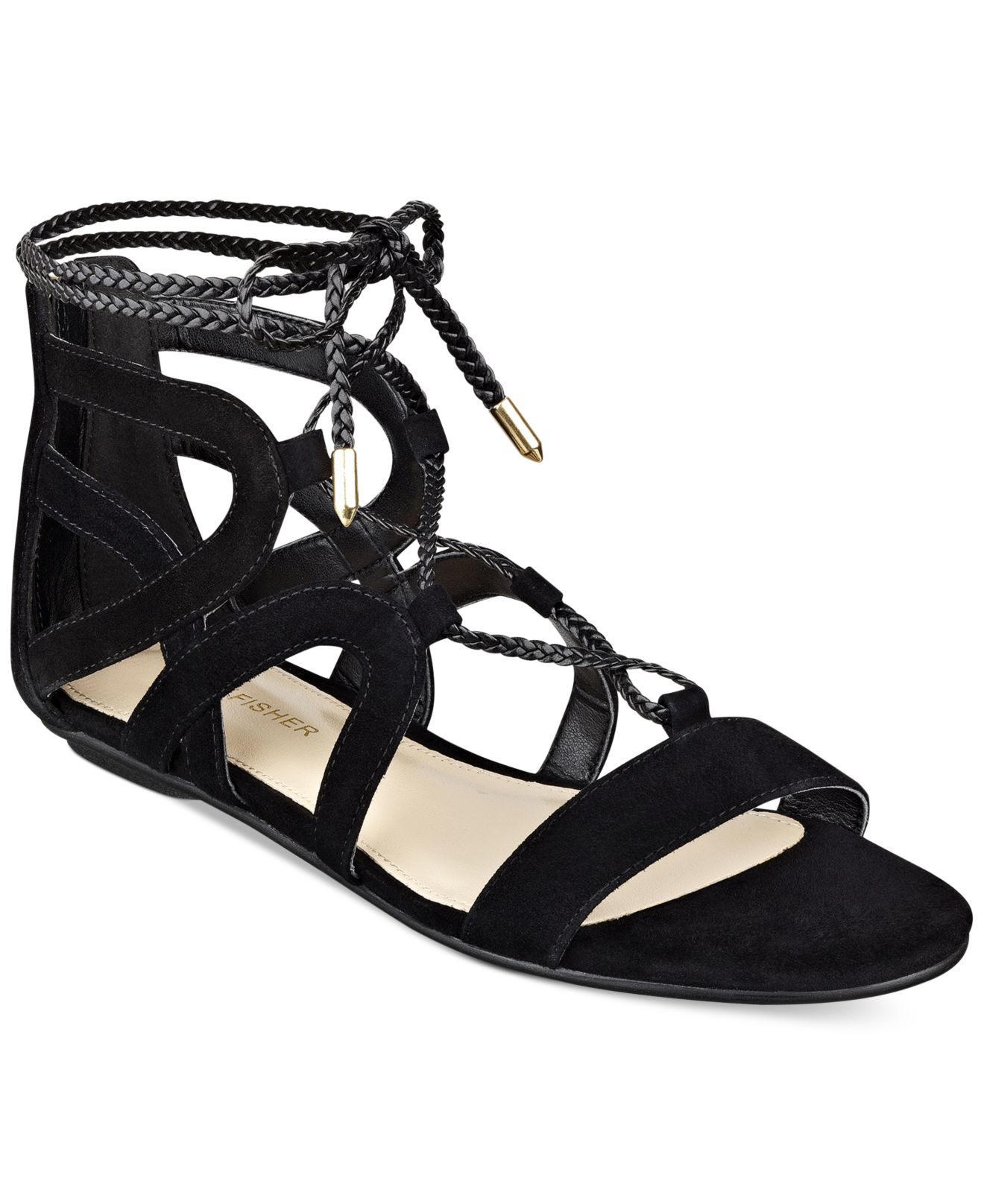 black ankle gladiator sandals