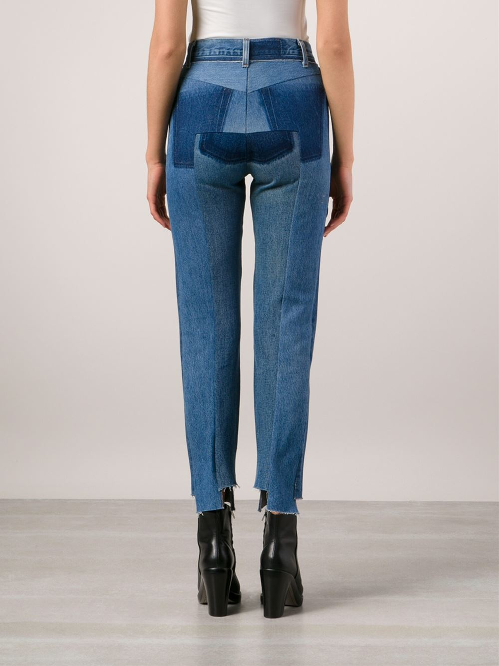 vetements patchwork jeans