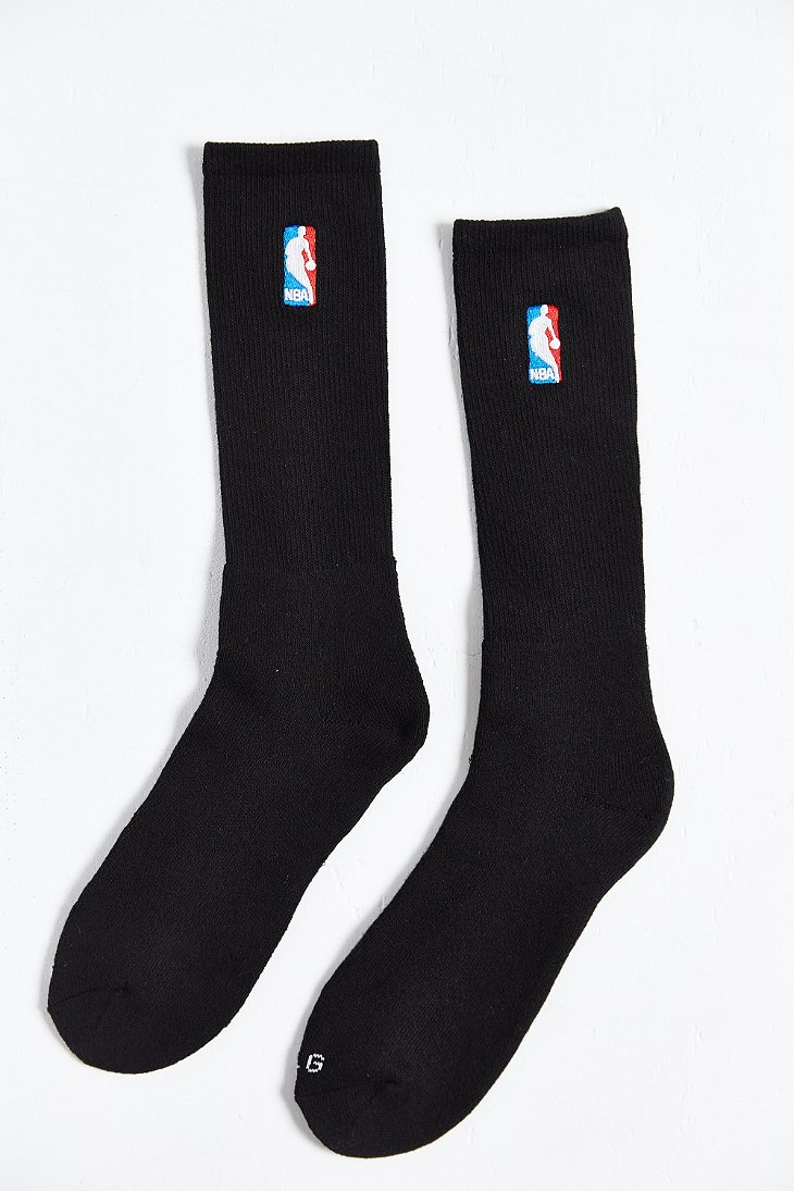 Urban Outfitters Nba Logo Crew Sock in Black for Men | Lyst