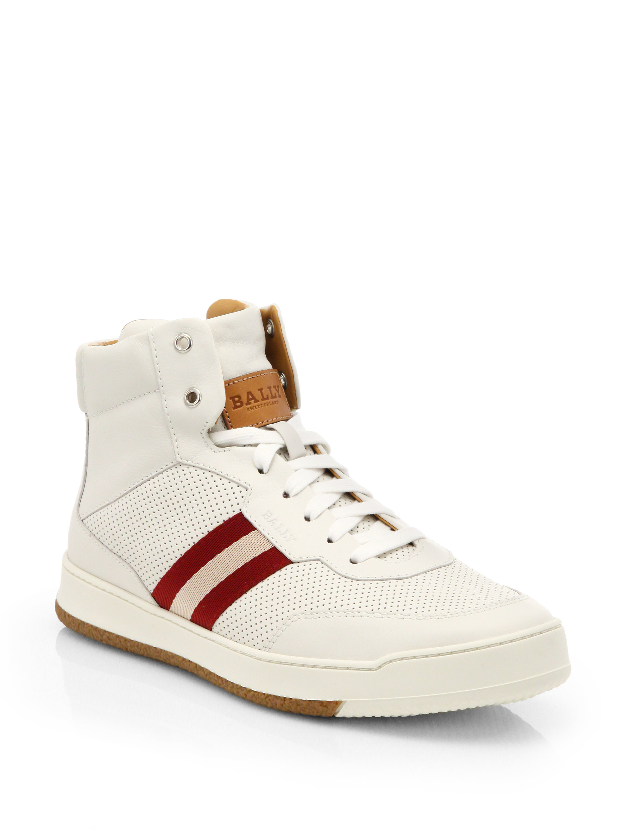 bally perforated sneakers