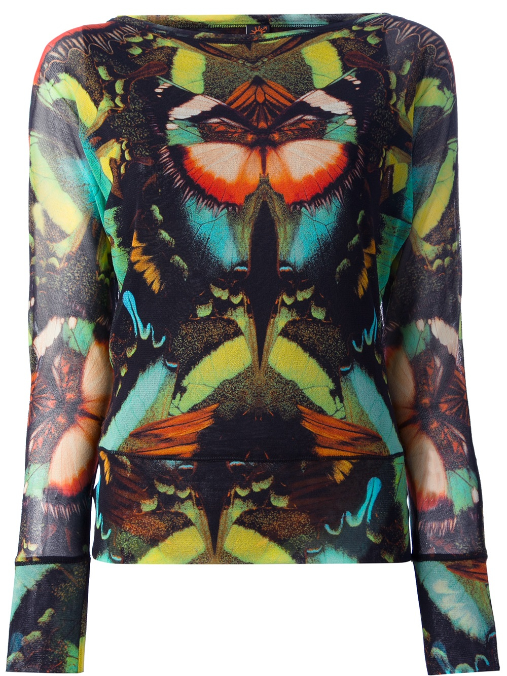 Jean Paul Gaultier Butterfly Print Top 