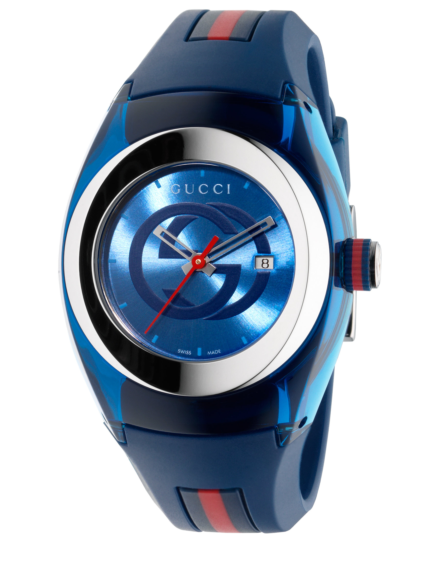 Gucci Sync Stainless Steel Rubber Watch in Blue for Men Lyst