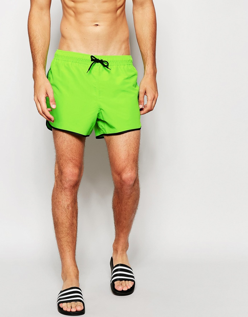 Neon green shorts mens