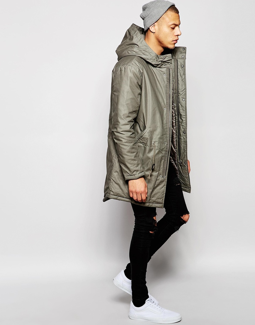Cheap monday Cage Parka Jacket in Green for Men | Lyst