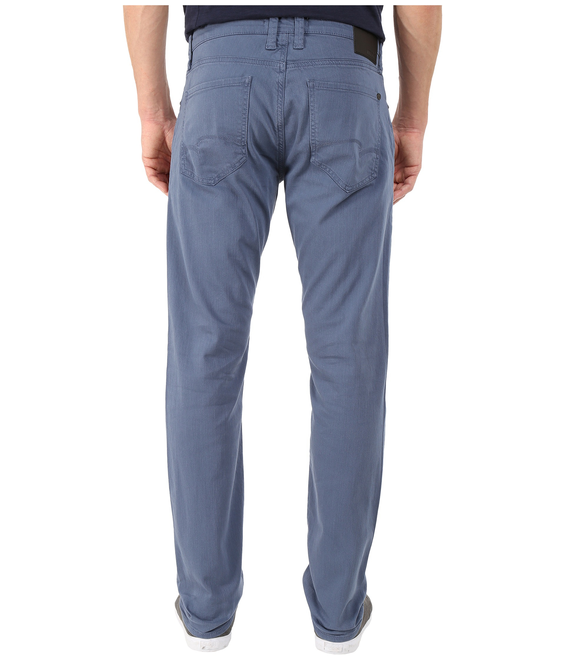 Embroidery Patch Pocket Slim-Leg Jeans