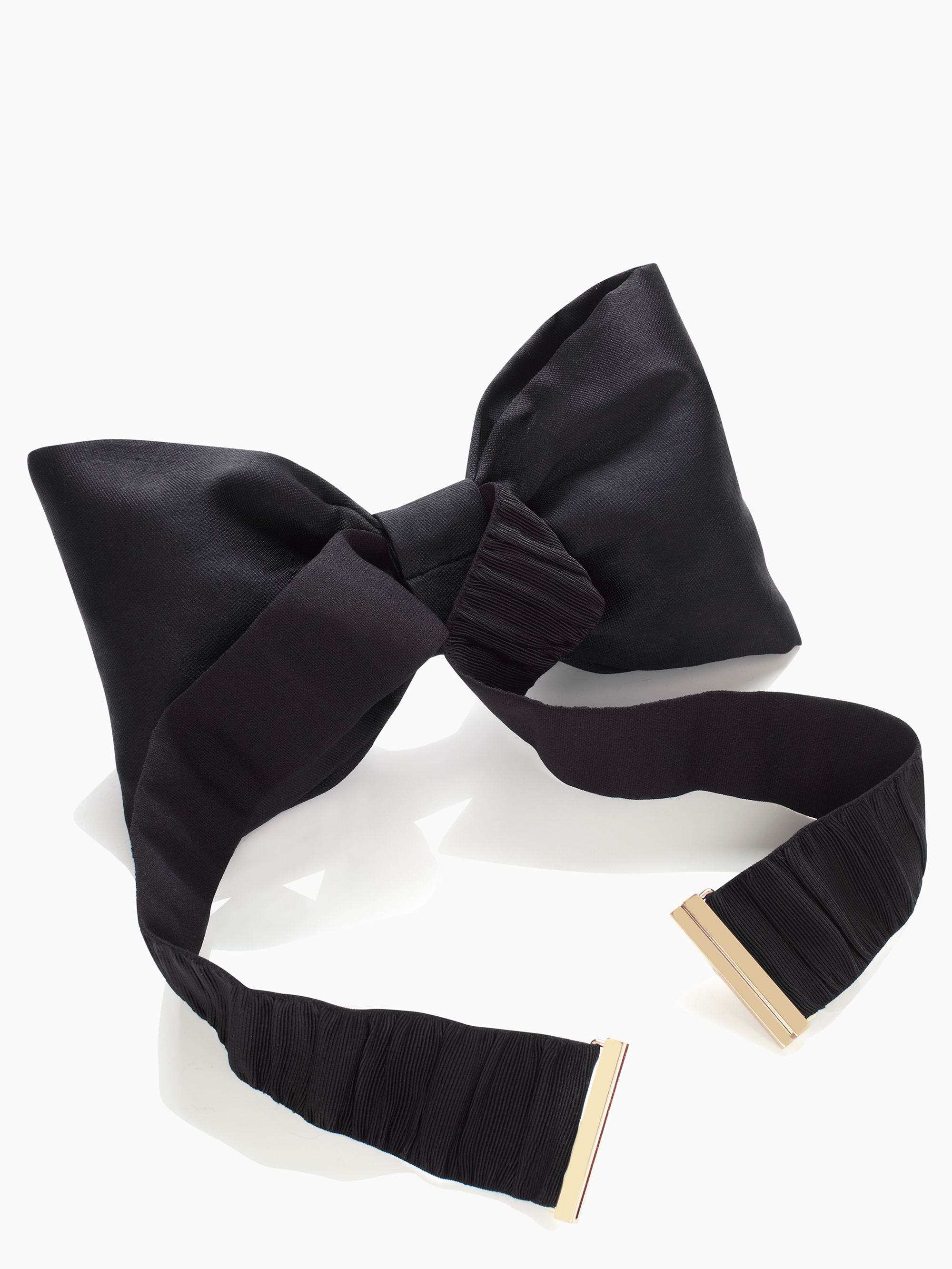 Kate spade new york Oversized Structured Bow Belt in Black | Lyst