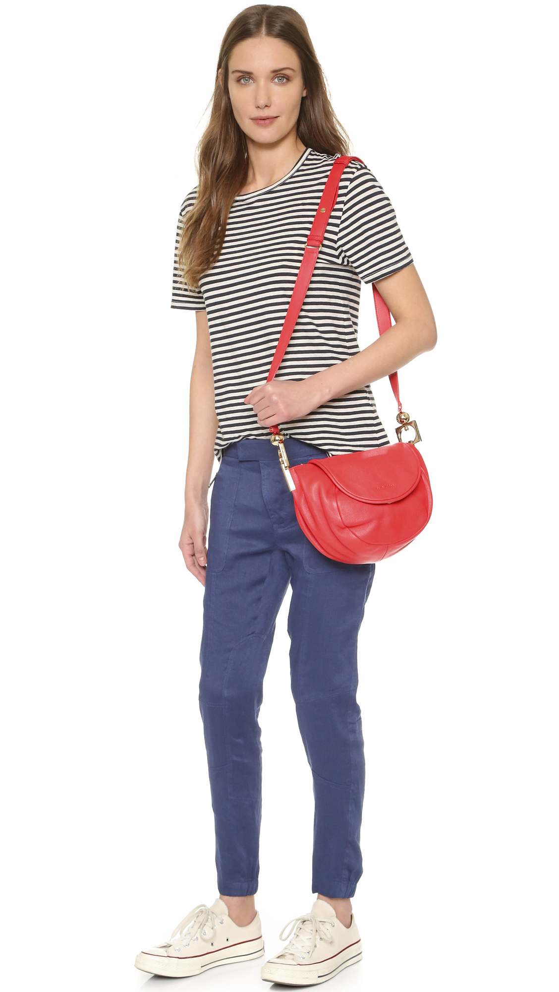 See by chlo Lena Messenger Bag in Red (Flamboyant Red) | Lyst