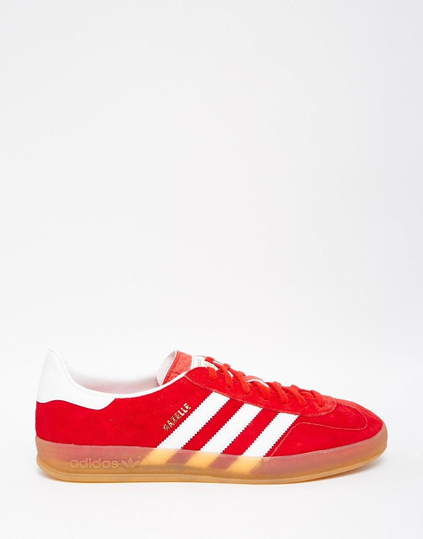 adidas Gazelle Indoor Trainers in Red for Men | Lyst