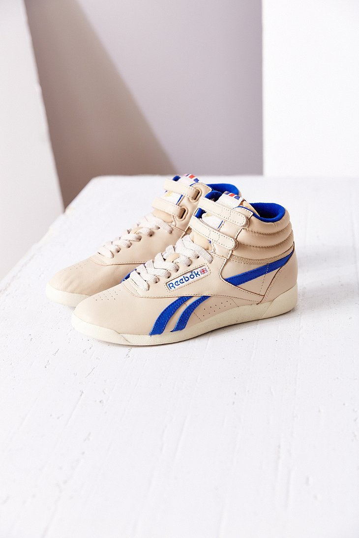 Reebok Freestyle Hi Vintage Sneaker in Natural | Lyst