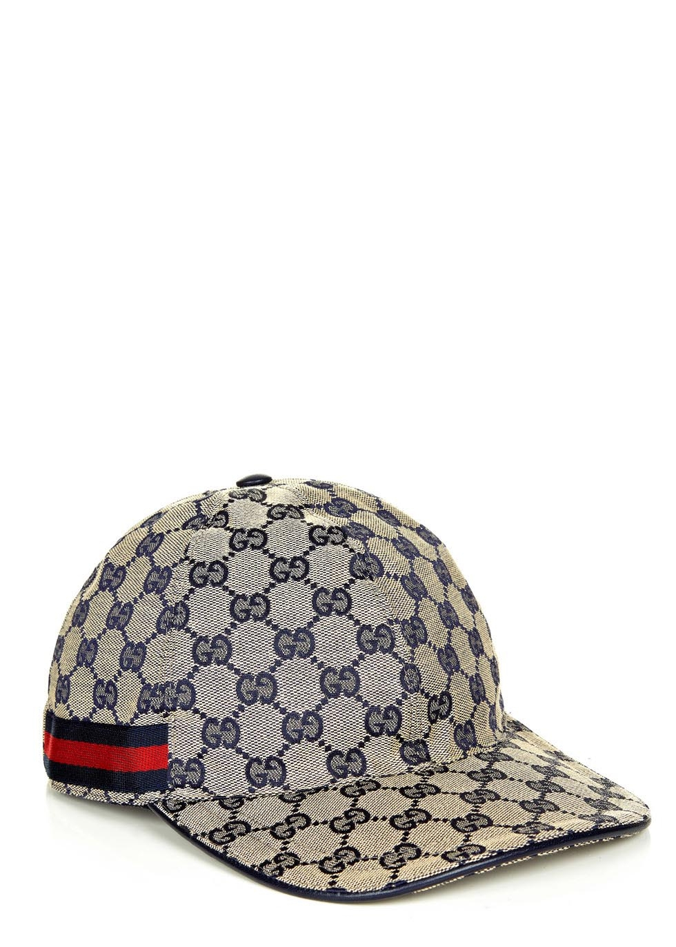 Gucci Gg Navy Canvas Cap in Grey for Men - Lyst