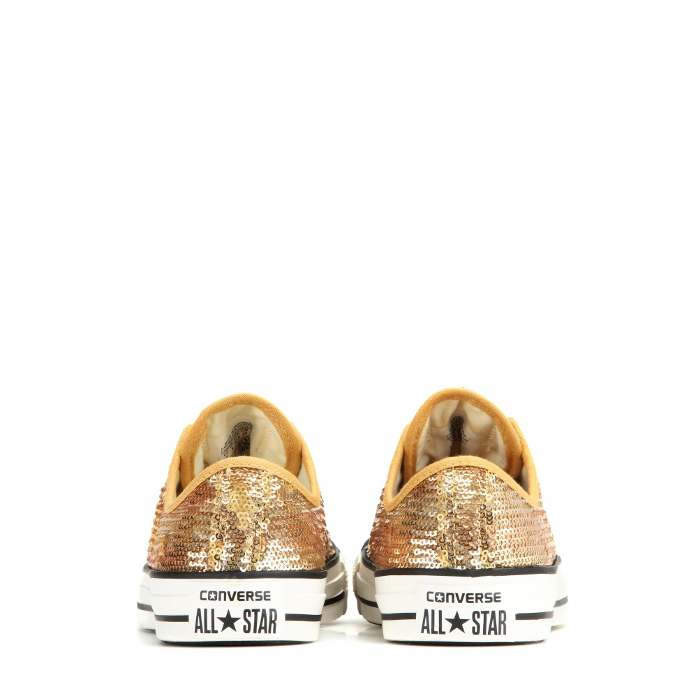 Converse Chuck Taylor All Star Sequin Sneakers in Gold (Metallic) | Lyst