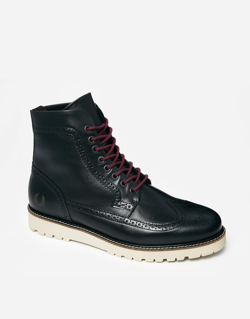 fred perry brogue boots