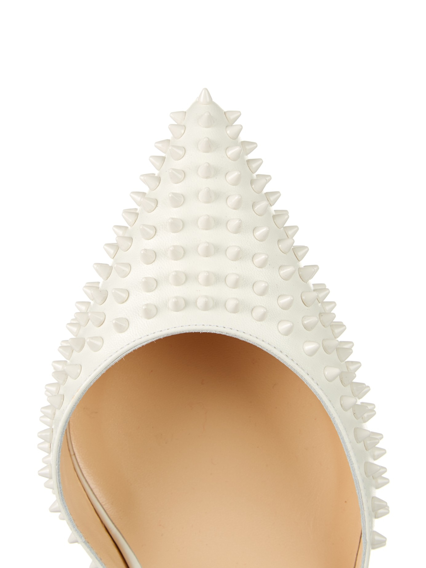 louboutin black spikes - Christian louboutin Baiea 85mm Spike-embellished Pumps in White | Lyst
