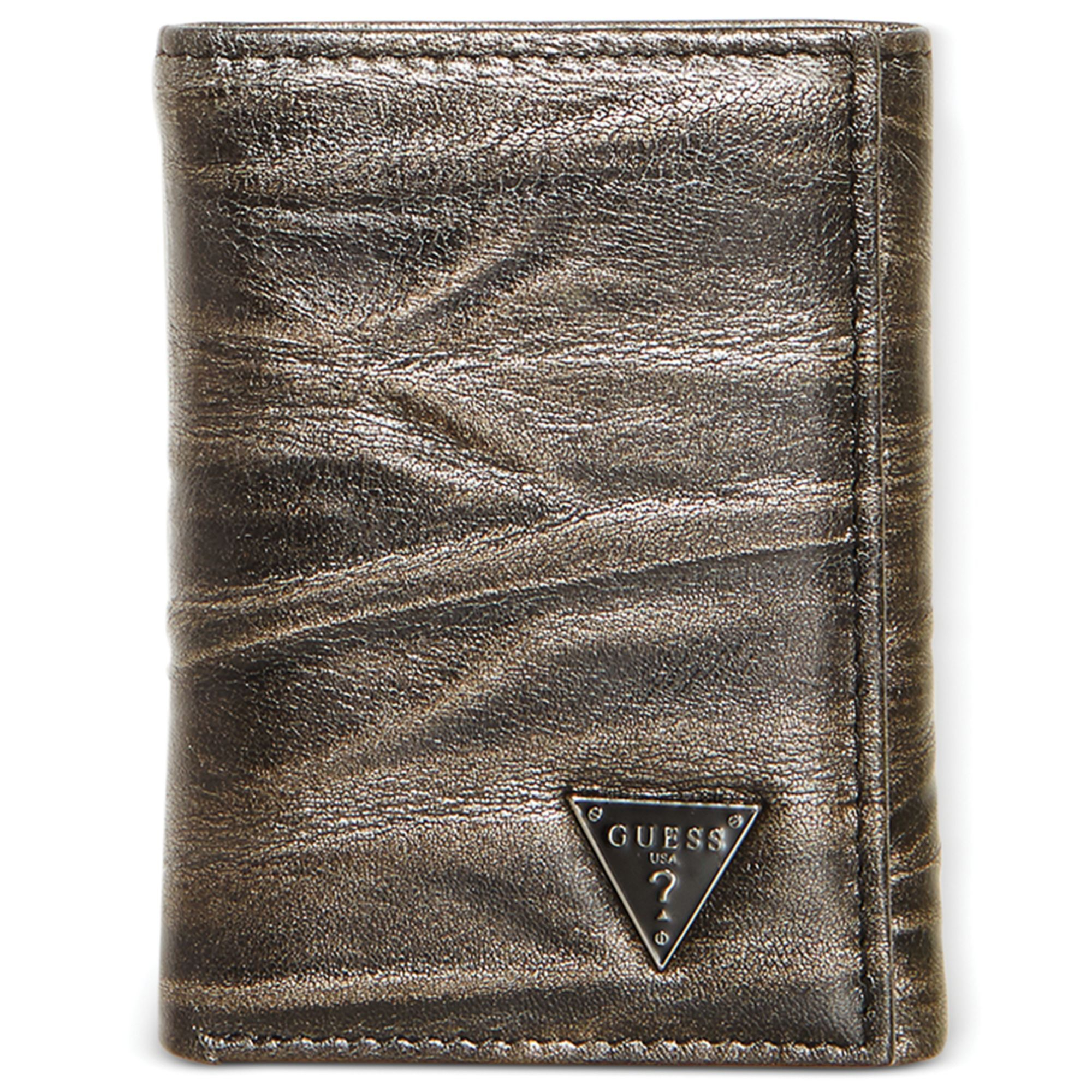 Guess Bowen Trifold Wallet in Black for Men (Black Bronze) Lyst