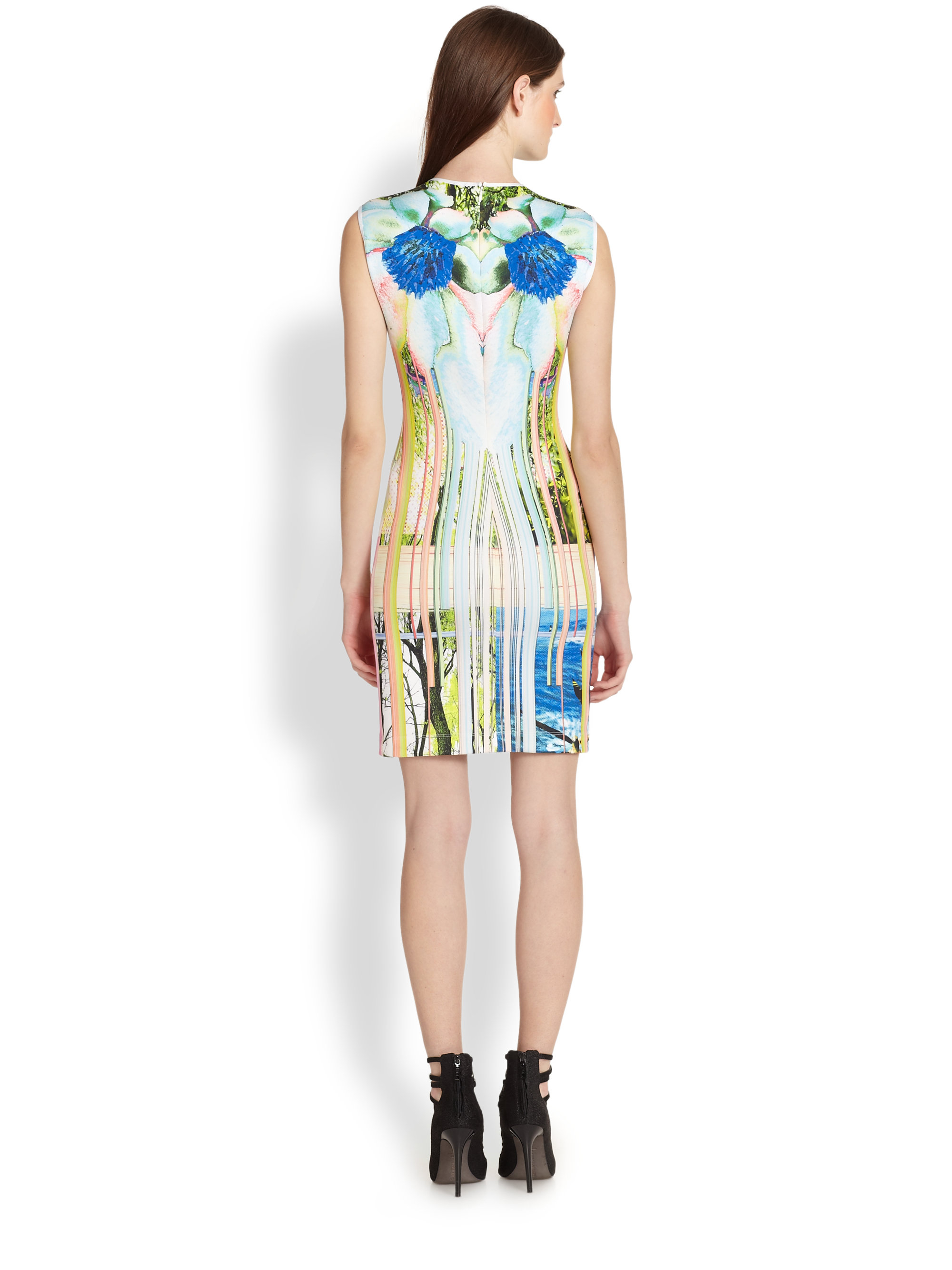 Lyst Clover Canyon Griffith Park Printed Neoprene Dress Gallery