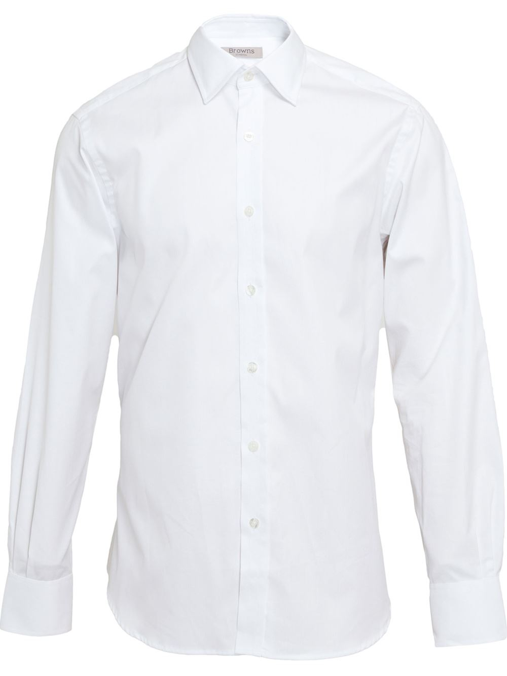 Browns Spread Collar Shirt in White for Men Lyst