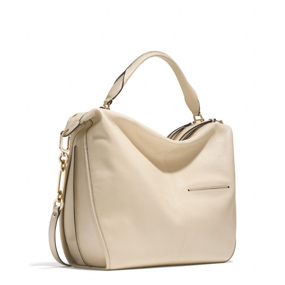 COACH Madison Xl Smythe Satchel in Leather in Natural - Lyst