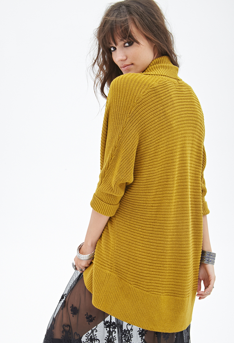 yellow open front cardigan