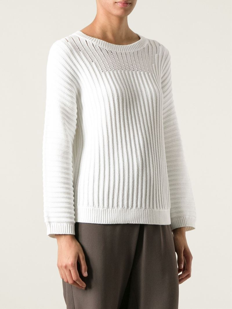 J Brand Thick Ribbed Sweater in White