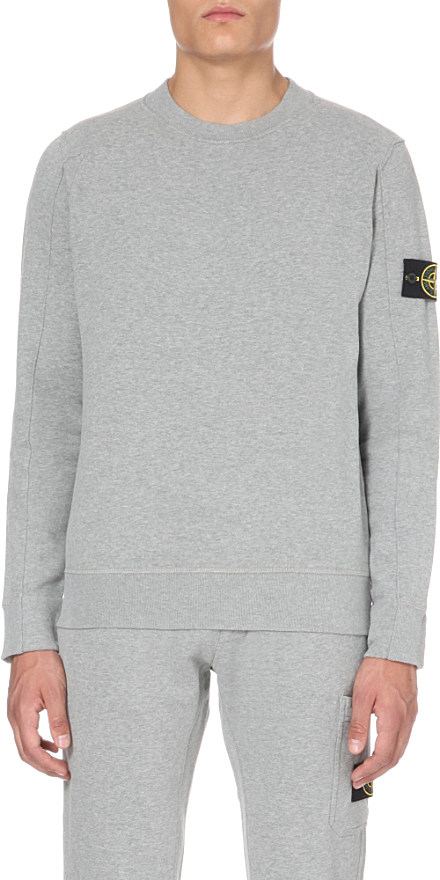 stone island jumper grey mens