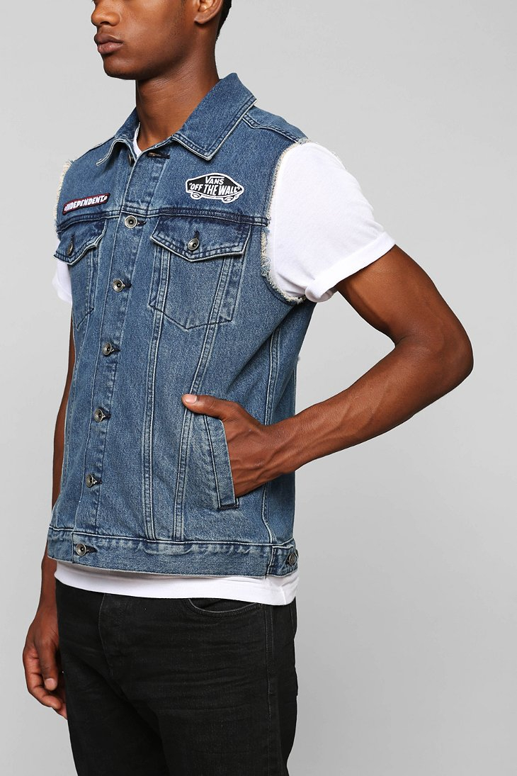 vans denim vest