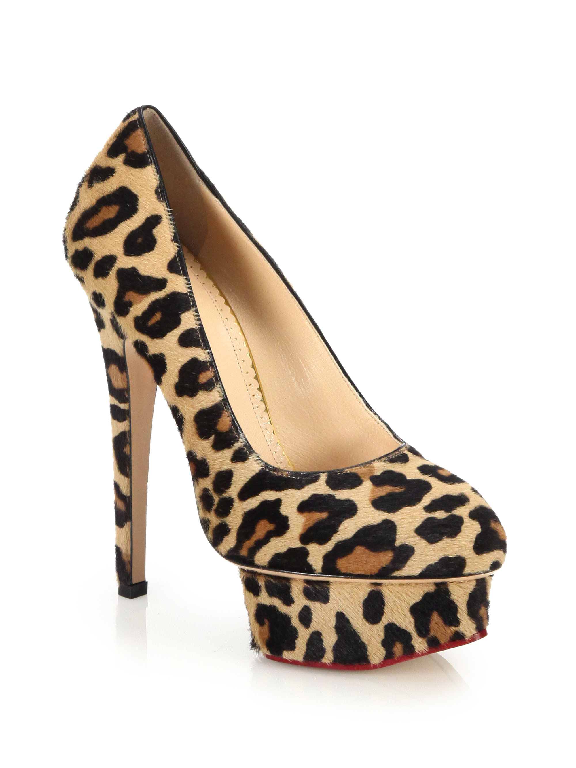 leopard print platform pumps